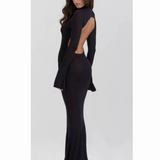 Backless Long Sleeved Maxi Dress - Endless - UAE Rental and Resale for Women's Fashion