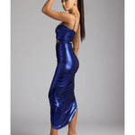 Bahati Draped Metallic Jersey Maxi Dress - Endless - UAE Rental and Resale for Women's Fashion
