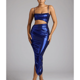 Bahati Draped Metallic Jersey Maxi Dress - Endless - UAE Rental and Resale for Women's Fashion