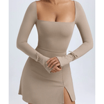 Baize Modal Square-Neck A-Line Mini Dress - Endless - UAE Rental and Resale for Women's Fashion