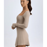 Baize Modal Square-Neck A-Line Mini Dress - Endless - UAE Rental and Resale for Women's Fashion