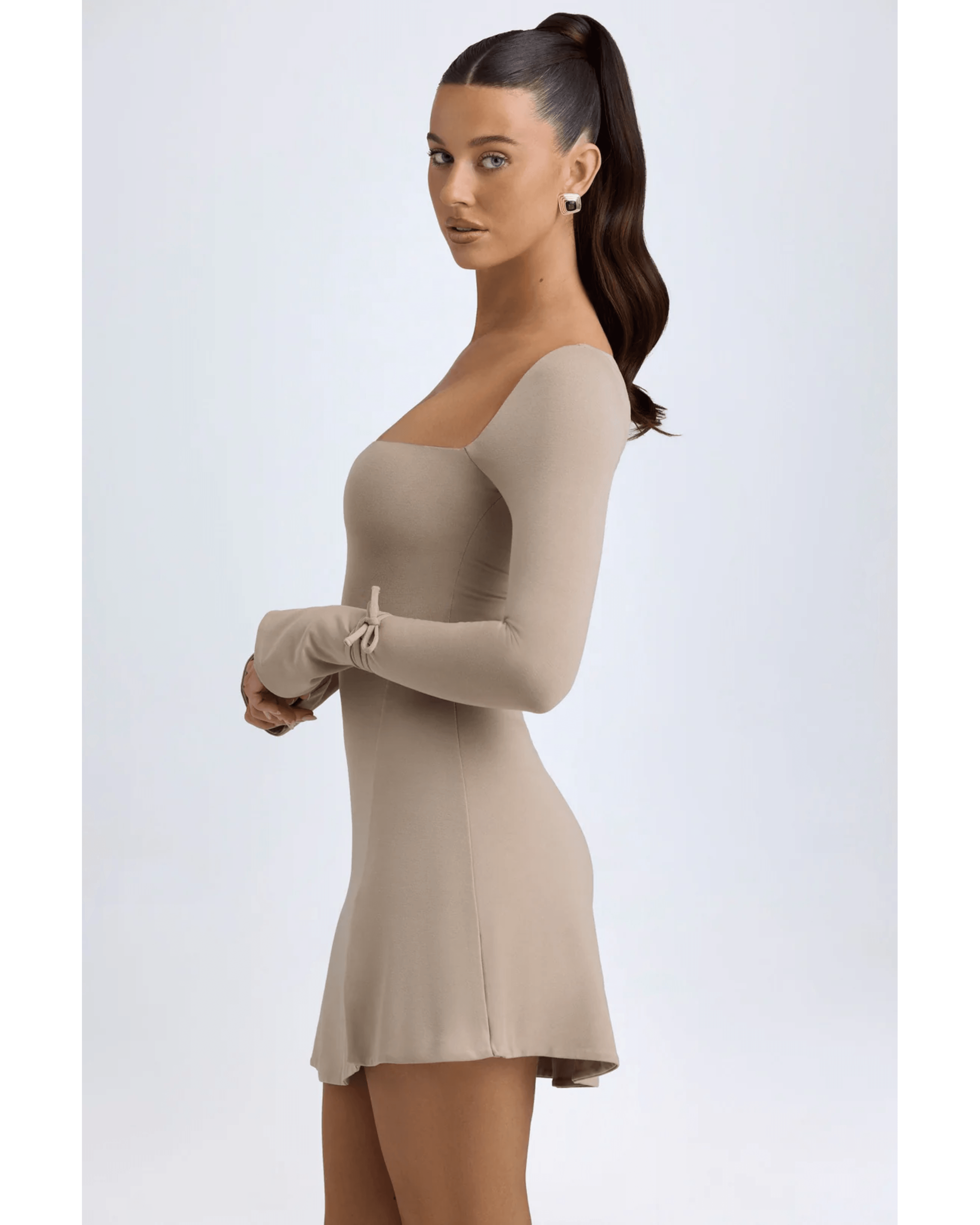 Baize Modal Square-Neck A-Line Mini Dress - Endless - UAE Rental and Resale for Women's Fashion