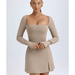Baize Modal Square-Neck A-Line Mini Dress - Endless - UAE Rental and Resale for Women's Fashion