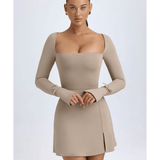 Baize Modal Square-Neck A-Line Mini Dress - Endless - UAE Rental and Resale for Women's Fashion
