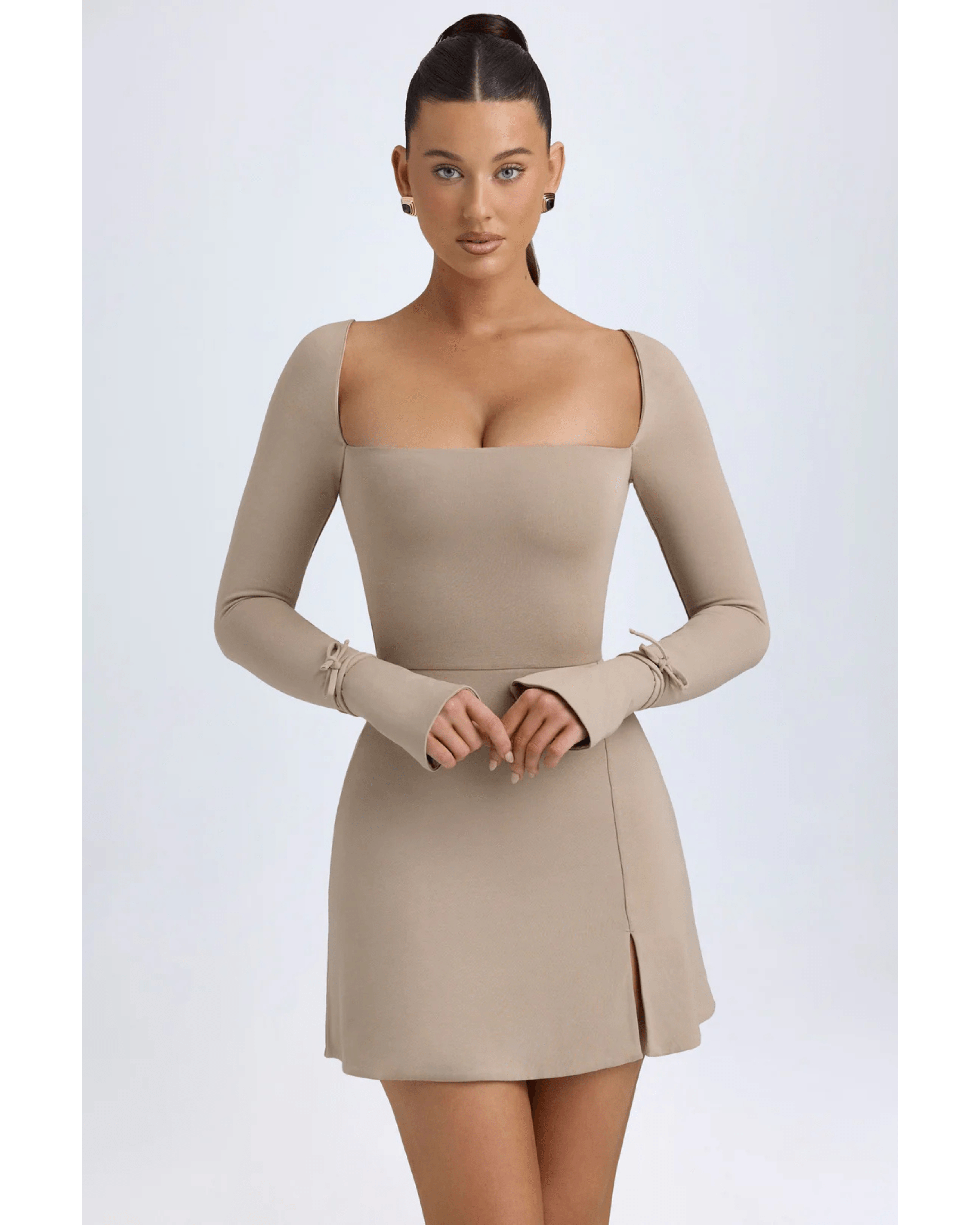 Baize Modal Square-Neck A-Line Mini Dress - Endless - UAE Rental and Resale for Women's Fashion