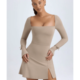 Baize Modal Square-Neck A-Line Mini Dress - Endless - UAE Rental and Resale for Women's Fashion