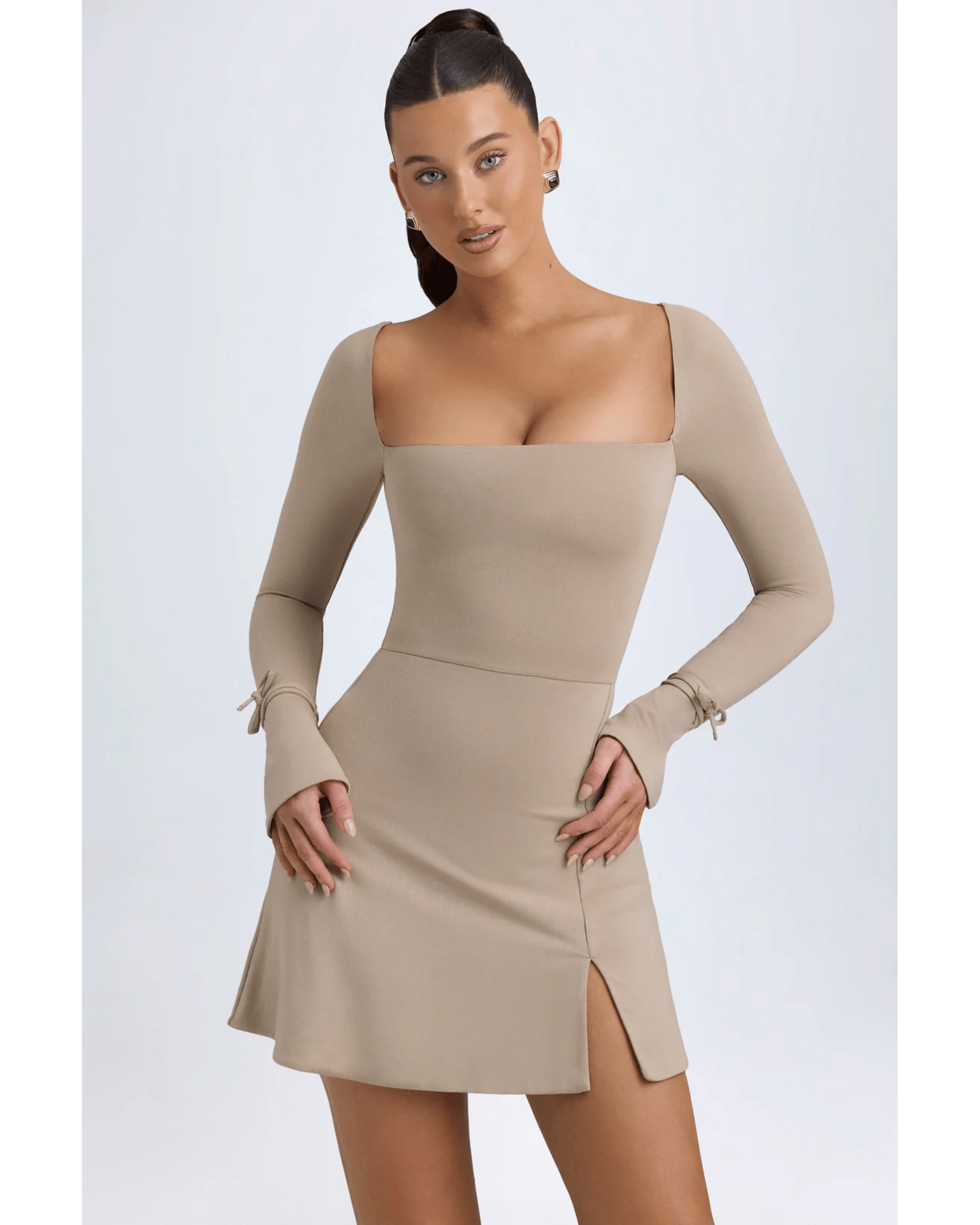 Baize Modal Square-Neck A-Line Mini Dress - Endless - UAE Rental and Resale for Women's Fashion