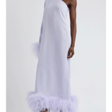 Balear One-shoulder Feather-trimmed Maxi Dress - Endless - UAE Rental and Resale for Women's Fashion