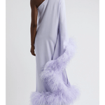 Balear One-shoulder Feather-trimmed Maxi Dress - Endless - UAE Rental and Resale for Women's Fashion