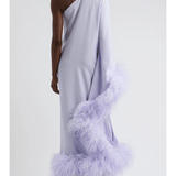 Balear One-shoulder Feather-trimmed Maxi Dress - Endless - UAE Rental and Resale for Women's Fashion