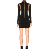 Balmain mesh insert Studded bodycon dress - Endless - UAE Rental and Resale for Women's Fashion