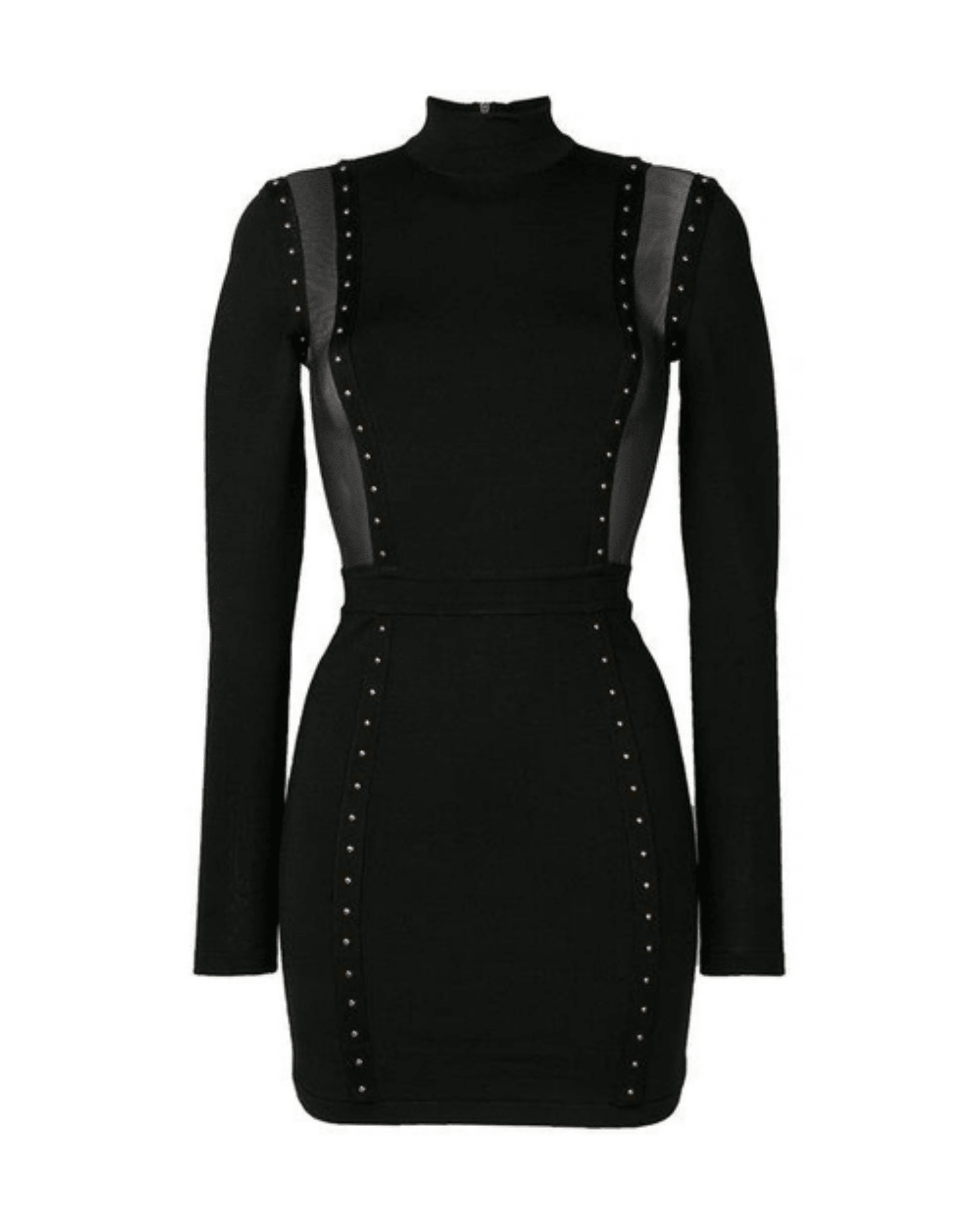 Balmain mesh insert Studded bodycon dress - Endless - UAE Rental and Resale for Women's Fashion