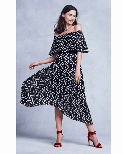 Bardot Mono Print Midi Dress - Endless