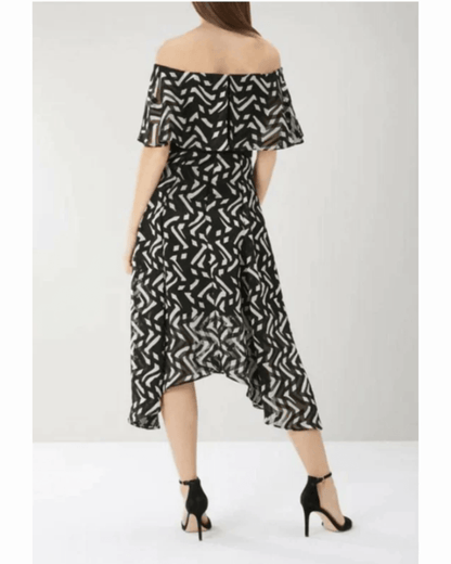 Bardot Mono Print Midi Dress - Endless