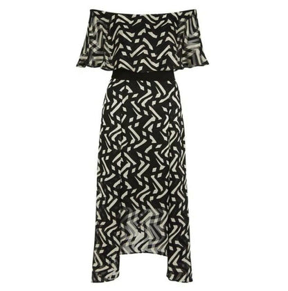 Bardot Mono Print Midi Dress - Endless