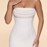 Basel Embellished Strapless Cowl Neck Mini Dress - Endless - UAE Rental and Resale for Women's Fashion