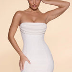 Basel Embellished Strapless Cowl Neck Mini Dress - Endless - UAE Rental and Resale for Women's Fashion