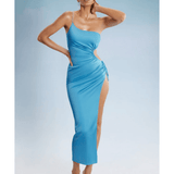 Behati Asymmetric Cut Out Midaxi Dress - Endless - UAE Rental and Resale for Women's Fashion
