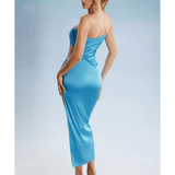 Behati Asymmetric Cut Out Midaxi Dress - Endless - UAE Rental and Resale for Women's Fashion