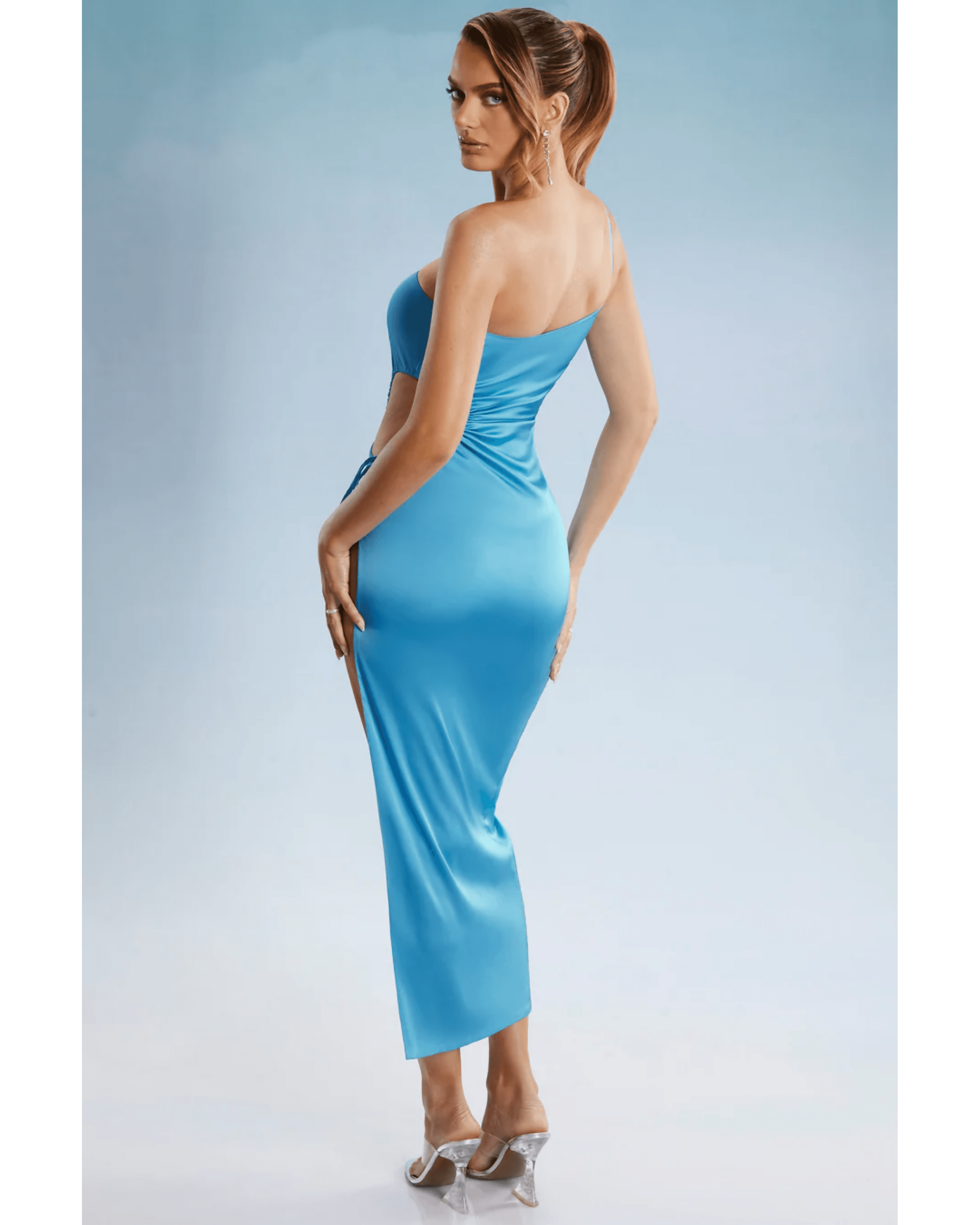Behati Asymmetric Cut Out Midaxi Dress - Endless - UAE Rental and Resale for Women's Fashion