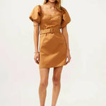 Beige Belted Cute Mini Dress - Endless - UAE Rental and Resale for Women's Fashion