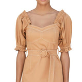 Beige Belted Cute Mini Dress - Endless - UAE Rental and Resale for Women's Fashion