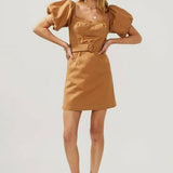 Beige Belted Cute Mini Dress - Endless - UAE Rental and Resale for Women's Fashion