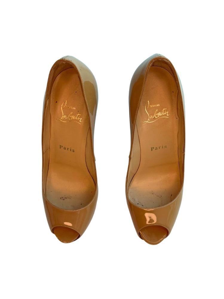 Beige Patent Prive Pumps Heels - Endless - UAE Rental and Resale for Women's Fashion