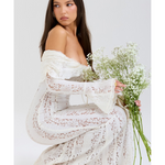 Belle Vintage Floral Lace Off Shoulder Maxi Dress - Endless - UAE Rental and Resale for Women's Fashion