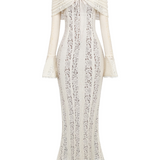 Belle Vintage Floral Lace Off Shoulder Maxi Dress - Endless - UAE Rental and Resale for Women's Fashion