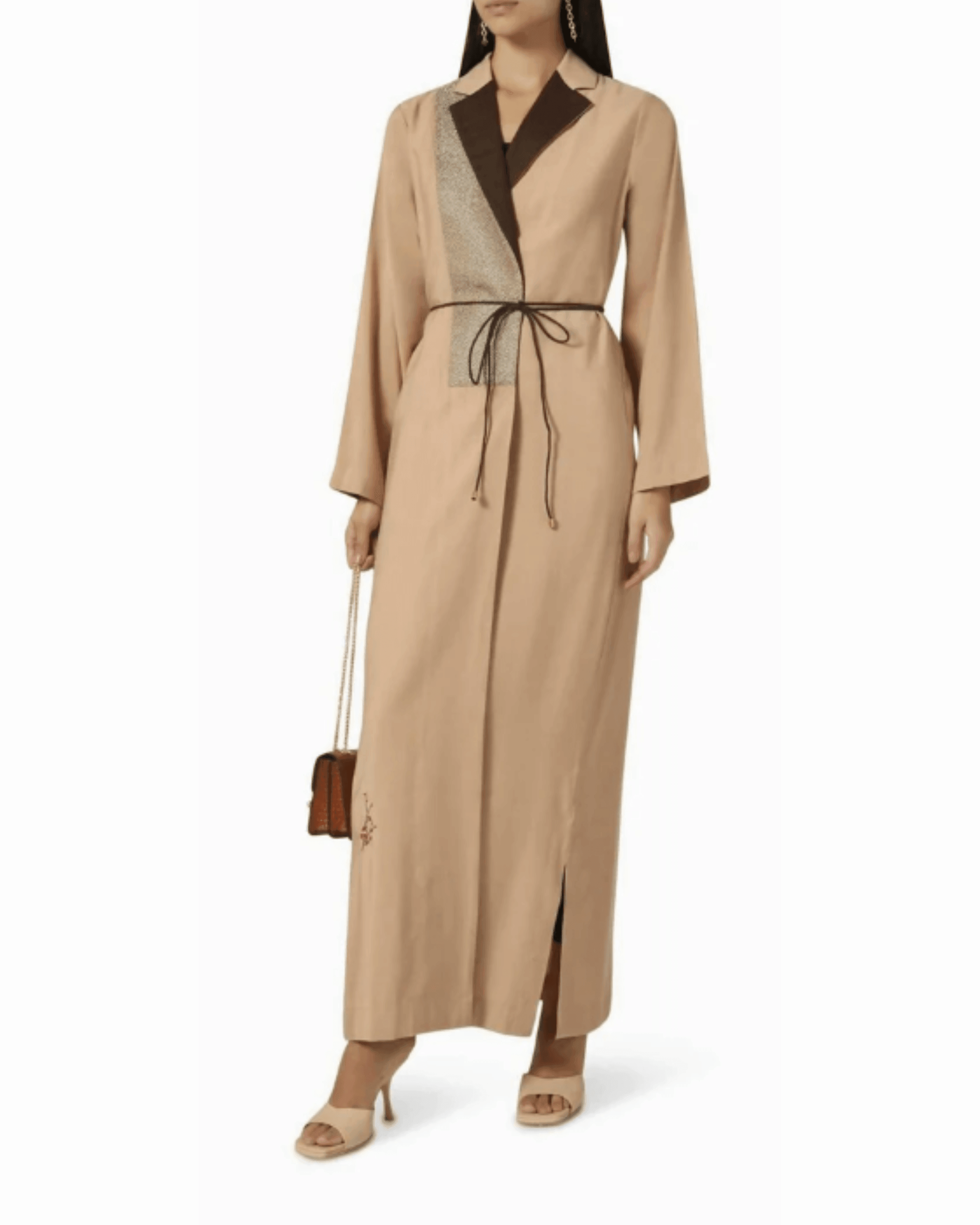 Belted Abaya in Tencel - Endless - UAE Rental and Resale for Women's Fashion