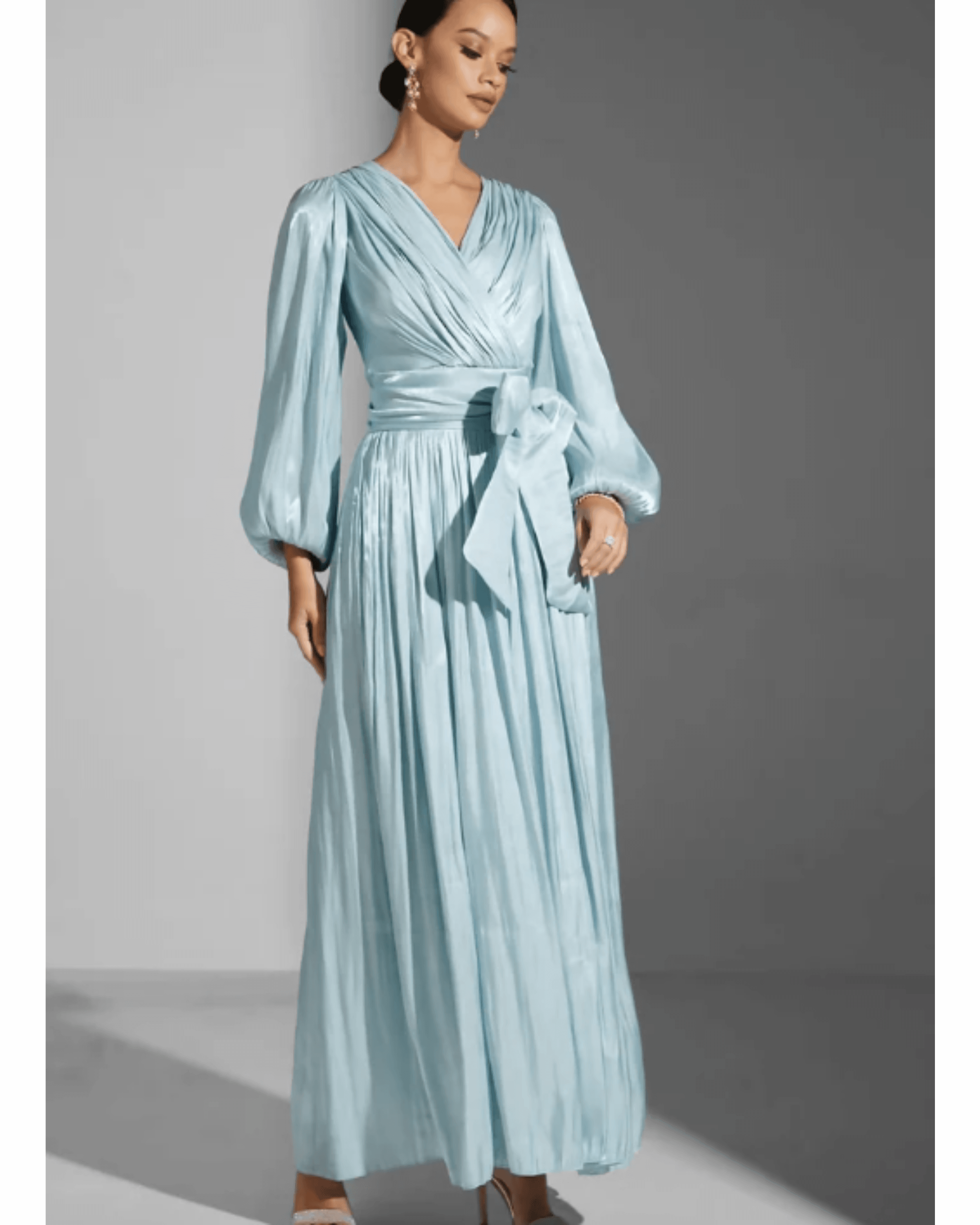 Belted Wrap Effect Midi Dress - Endless - UAE Rental and Resale for Women's Fashion