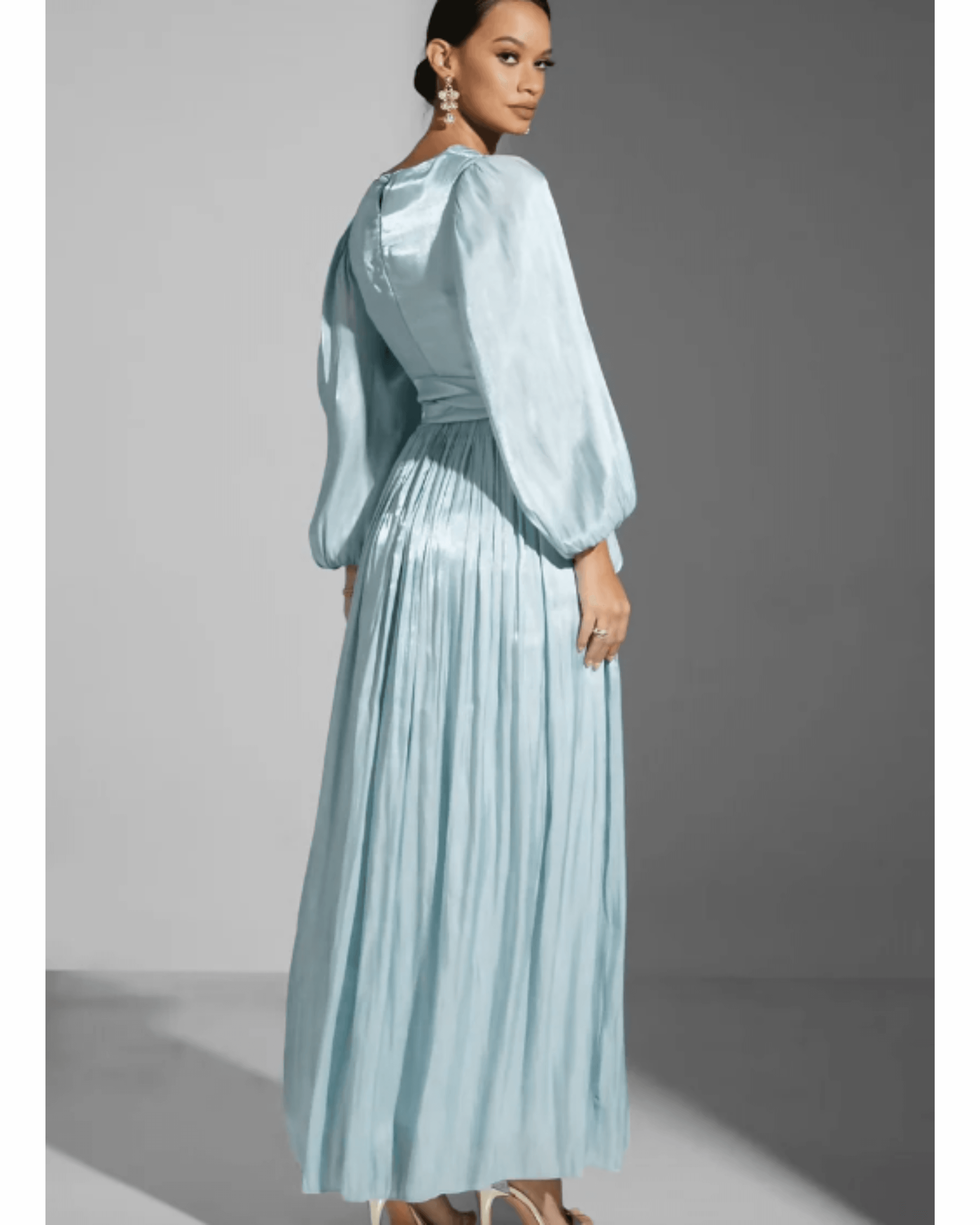 Belted Wrap Effect Midi Dress - Endless - UAE Rental and Resale for Women's Fashion