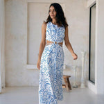 Bianca Blue Floral Maxi Dress - Endless - UAE Rental and Resale for Women's Fashion