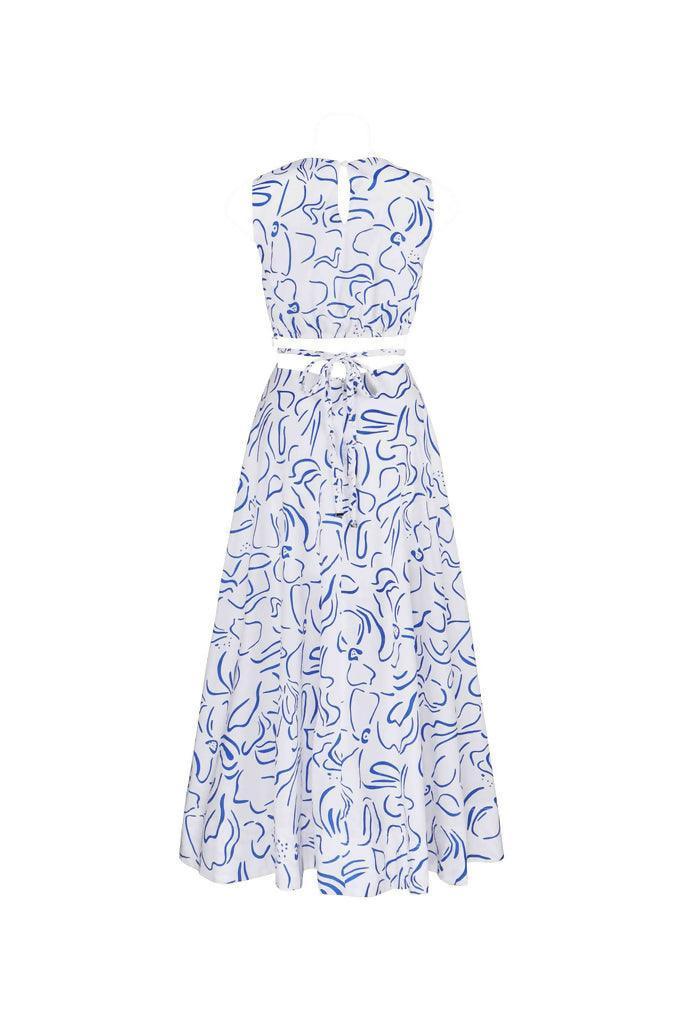 Bianca Blue Floral Maxi Dress - Endless - UAE Rental and Resale for Women's Fashion