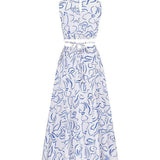 Bianca Blue Floral Maxi Dress - Endless - UAE Rental and Resale for Women's Fashion