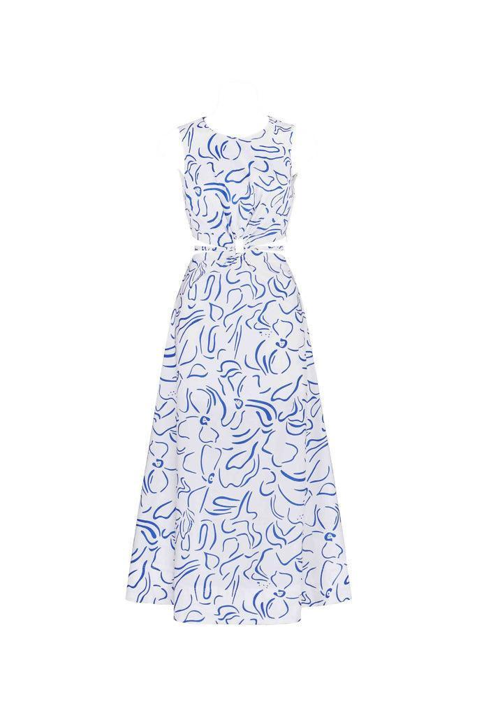 Bianca Blue Floral Maxi Dress - Endless - UAE Rental and Resale for Women's Fashion