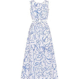 Bianca Blue Floral Maxi Dress - Endless - UAE Rental and Resale for Women's Fashion