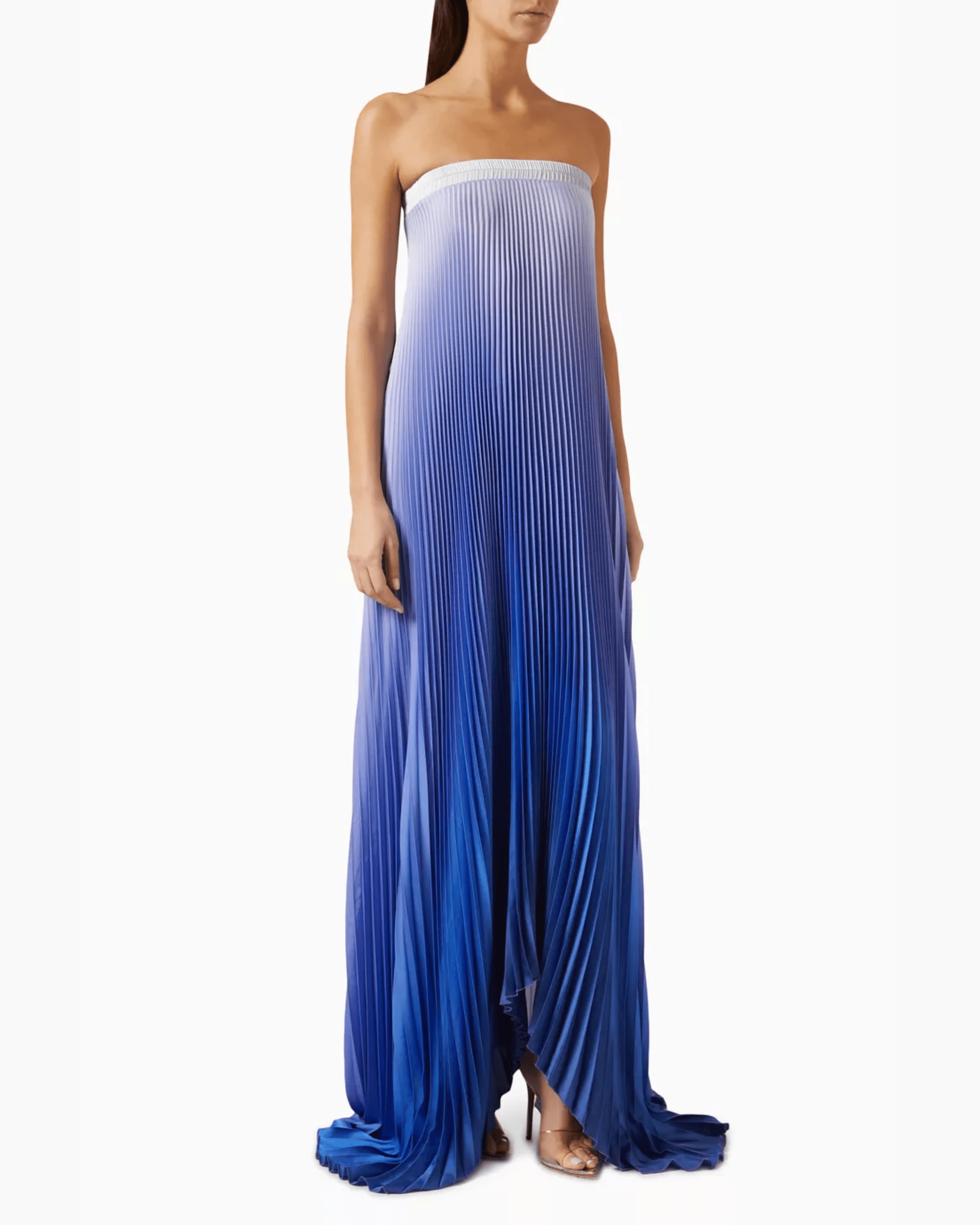 Bisous Strapless Maxi Gown In Plissé - Endless - UAE Rental and Resale for Women's Fashion