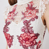 Tall Rose Guipure Lace Woven Pleat Skirt Midi Dress — Karen Millen | Endless UAE