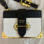 Black & White Mini Cahier Leather Shoulder Bag - Endless - UAE Rental and Resale for Women's Fashion