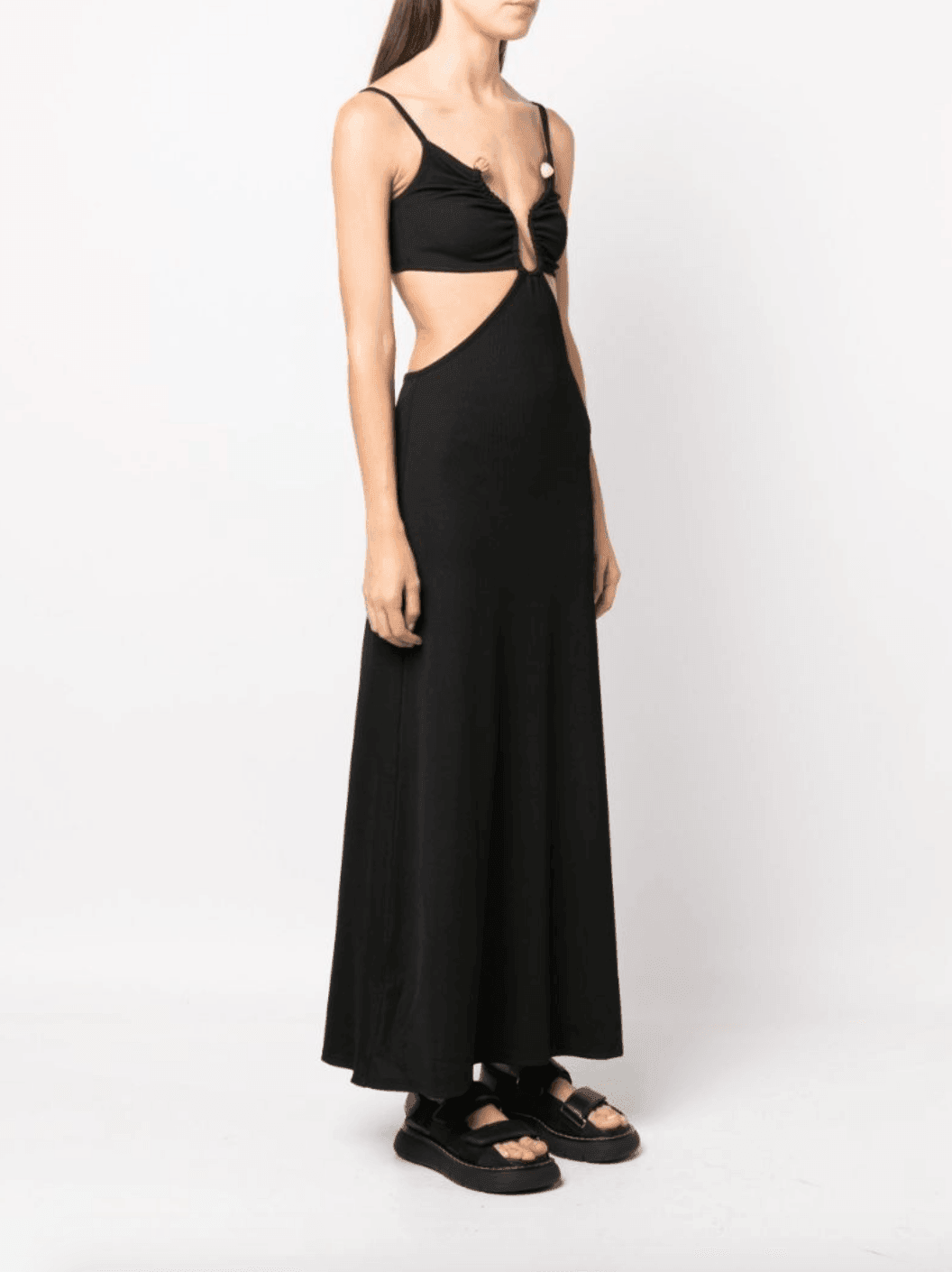 Black Crystal Torso Bra Maxi Dress - Endless - UAE Rental and Resale for Women's Fashion
