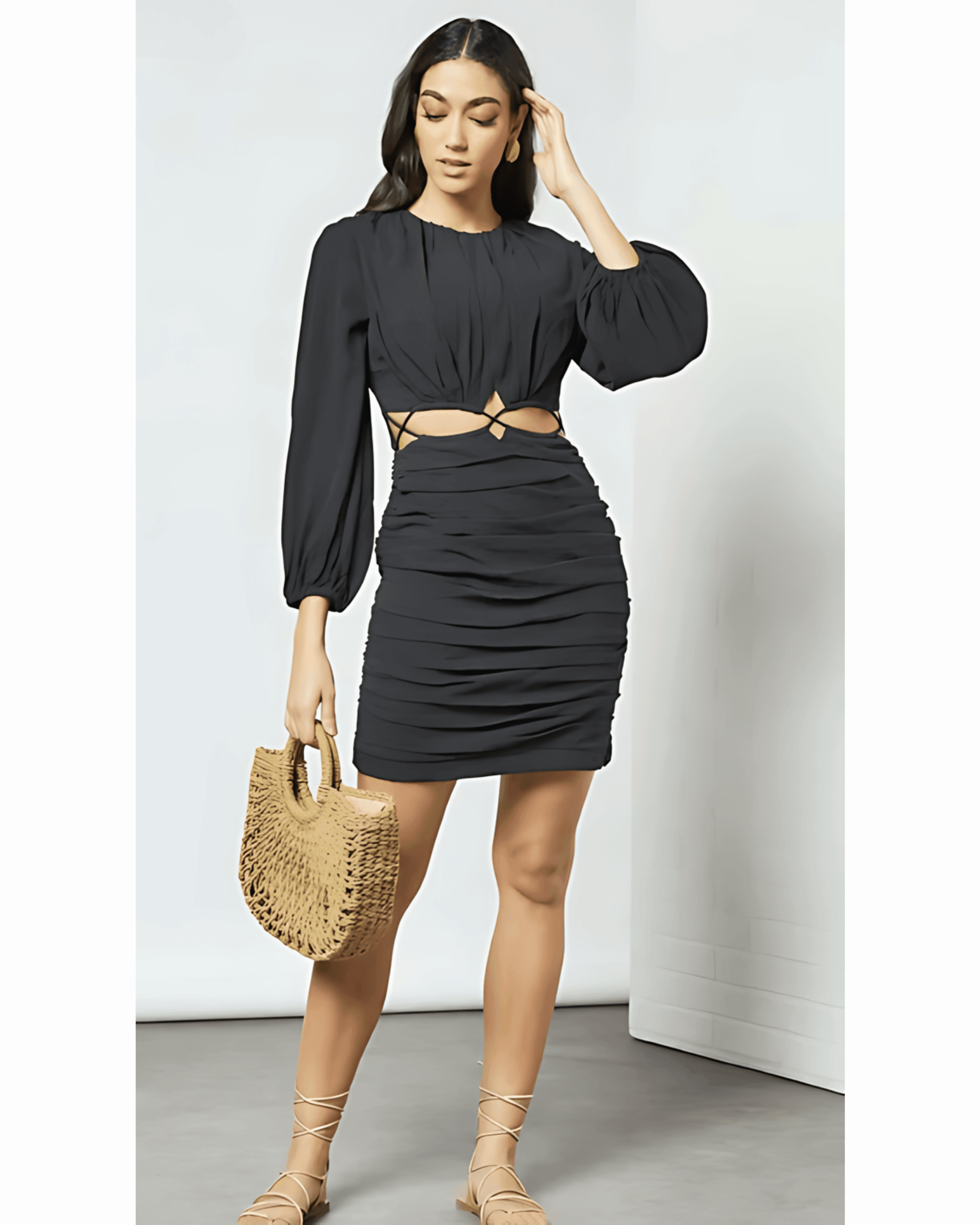 Black Cut Out Dress - Endless - UAE Rental and Resale for Women's Fashion