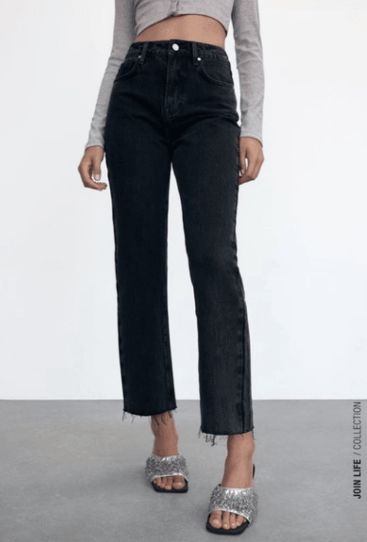 Black Denim Crop Jeans - Endless
