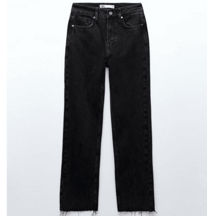Black Denim Crop Jeans - Endless