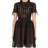 Black Eyelet Lace Pleated Aurelia Dress - Endless - UAE Rental and Resale for Women's Fashion
