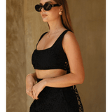 Black Floral Mini Shorts - Endless - UAE Rental and Resale for Women's Fashion