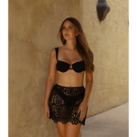 Black Floral Mini Skirt - Endless - UAE Rental and Resale for Women's Fashion