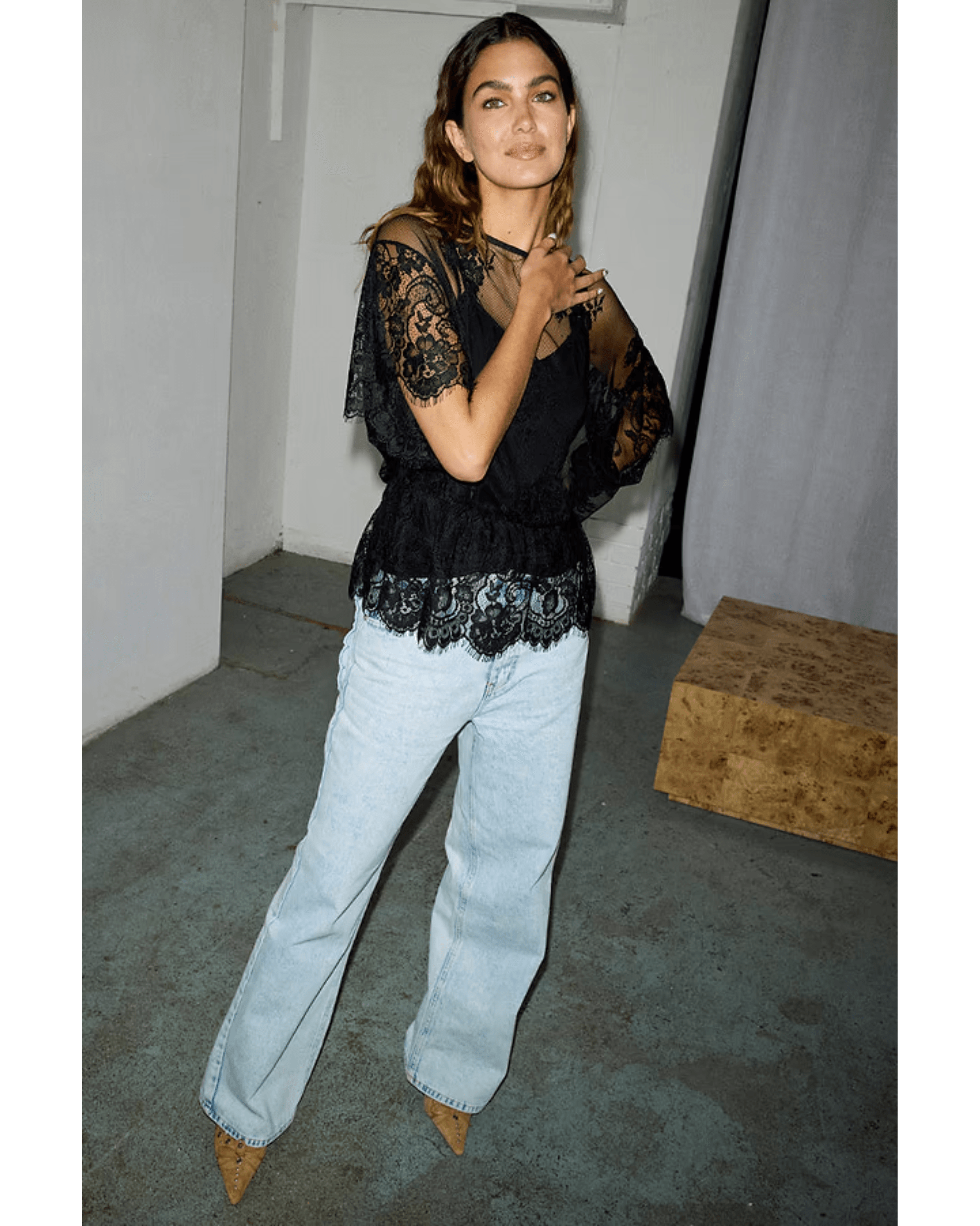 Black Lace Tilly Top - Endless - UAE Rental and Resale for Women's Fashion