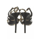 Black Leather Printed Sandal - Endless - UAE Rental and Resale for Women's Fashion